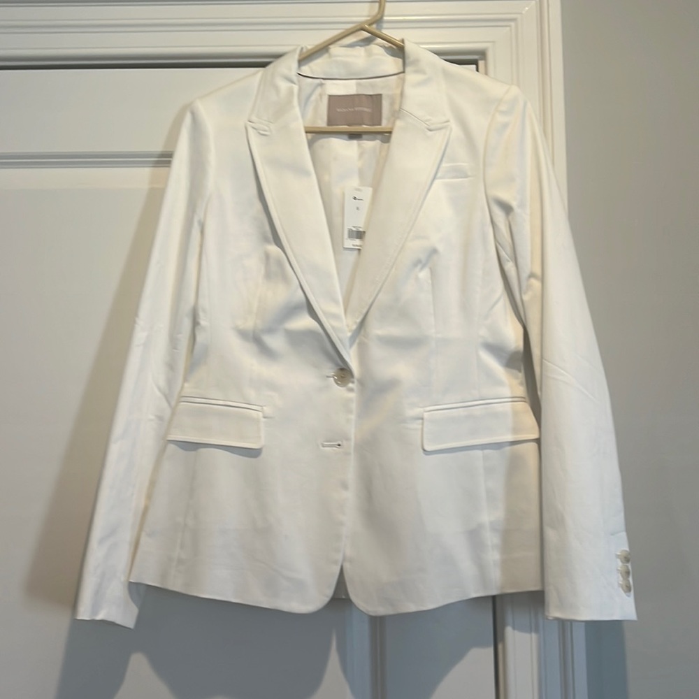 NWT BR White blazer size 6